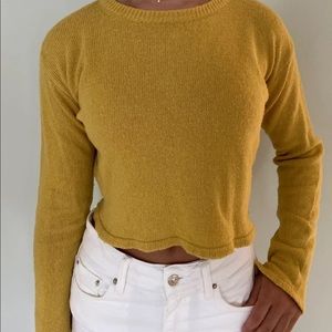 Brandy Melville Yellow Long Sleeve Top